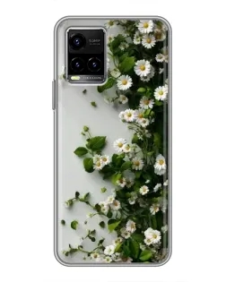 Чехол для Vivo Y33s с картинкой «Ветка мелких белых цветов» Чехол для Vivo Y33s с картинкой «Ветка мелких белых цветов»