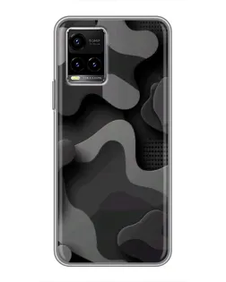 Чехол для Vivo Y33s с картинкой «Темный абстрактный камуфляж» Чехол для Vivo Y33s с картинкой «Темный абстрактный камуфляж»