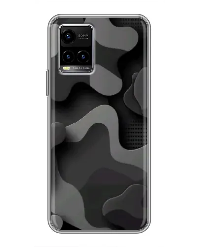 Чехол для Vivo Y33s с картинкой «Темный абстрактный камуфляж» Чехол для Vivo Y33s с картинкой «Темный абстрактный камуфляж»