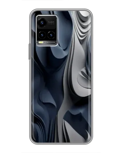 Чехол для Vivo Y33s с картинкой «Объемные синие складки» Чехол для Vivo Y33s с картинкой «Объемные синие складки»