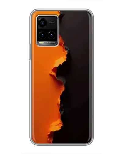 Чехол для Vivo Y33s с картинкой «Оранжевый разлом» Чехол для Vivo Y33s с картинкой «Оранжевый разлом»