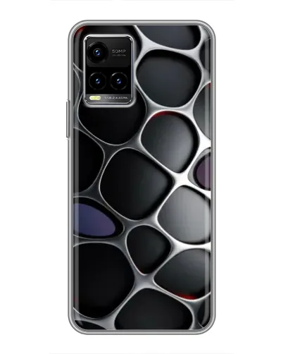 Чехол для Vivo Y33s с картинкой «Объемная темная решетка» Чехол для Vivo Y33s с картинкой «Объемная темная решетка»