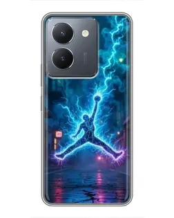 Чохол для Vivo Y36 з картинкою «Jordan Gold Jumpman»