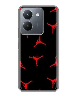 Чохол для Vivo Y36 з картинкою «Jordan Red Pattern»