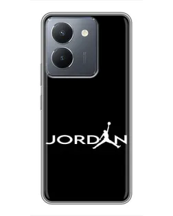 Чохол для Vivo Y36 з картинкою «Jordan White Logo»