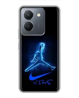 Чохол для Vivo Y36 з картинкою «Jordan Neon Blue»
