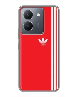 Чохол для Vivo Y36 з картинкою «Червоний мінімалізм Adidas»