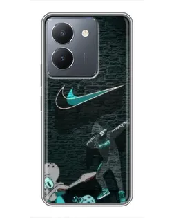 Чехол для Vivo Y36 с картинкой «Спортивный арт Nike»