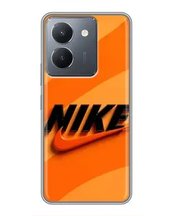 Чехол для Vivo Y36 с картинкой «Оранжевый драйв Nike»