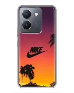 Чехол для Vivo Y36 с картинкой «Nike на закате солнца» Чехол для Vivo Y36 с картинкой «Nike на закате солнца»