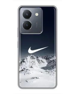 Чехол для Vivo Y36 с картинкой «Nike — зимние горы» Чехол для Vivo Y36 с картинкой «Nike — зимние горы»