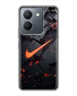 Чехол для Vivo Y36 с картинкой «Nike — эффект разломов» Чехол для Vivo Y36 с картинкой «Nike — эффект разломов»