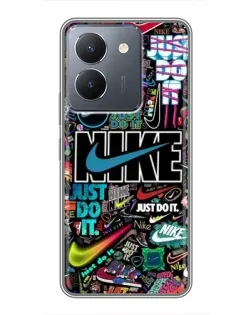 Чехол для Vivo Y36 с картинкой «Яркий коллаж Nike» Чехол для Vivo Y36 с картинкой «Яркий коллаж Nike»