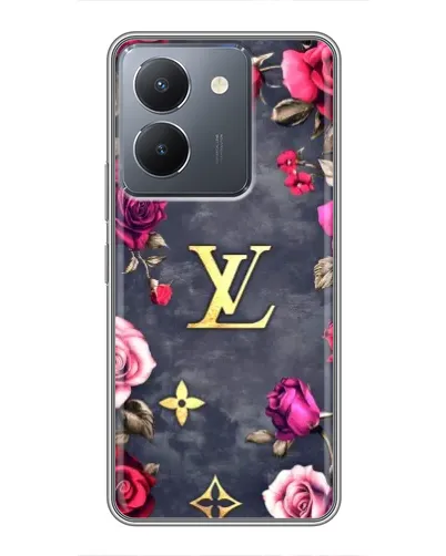 Чехол для Vivo Y36 с картинкой «Цветочный Louis Vuitton»