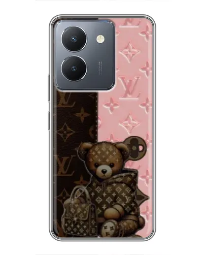 Чехол для Vivo Y36 с картинкой «Мишка в стиле LV»