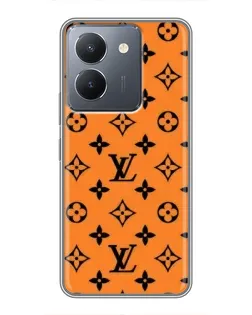 Чехол для Vivo Y36 с картинкой «Оранжевый стиль LV»