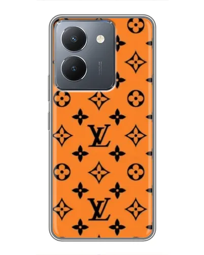 Чехол для Vivo Y36 с картинкой «Оранжевый стиль LV»