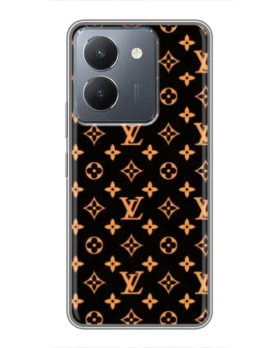 Чехол для Vivo Y36 с картинкой «Золотая монограмма LV»