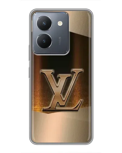 Чехол для Vivo Y36 с картинкой «LV — золотое сияние»