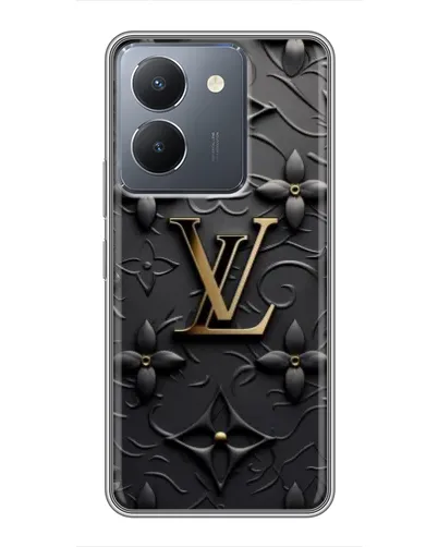 Чехол для Vivo Y36 с картинкой «Кожаная текстура LV»