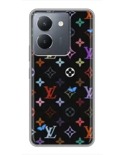 Чехол для Vivo Y36 с картинкой «Цветная монограмма LV»