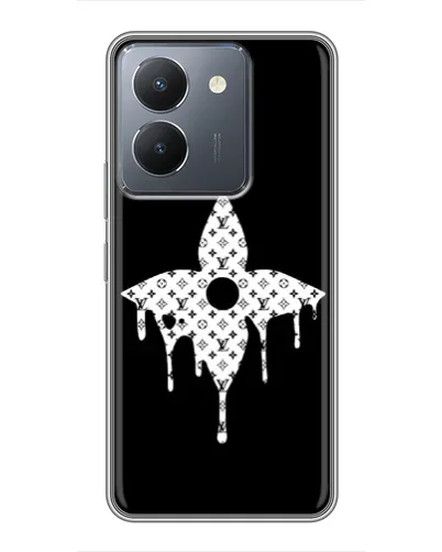 Чехол для Vivo Y36 с картинкой «Цветочная монограмма»