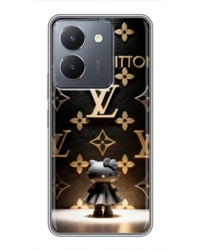 Чехол для Vivo Y36 с картинкой «Монограмма с фигурой»