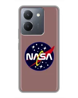Чехол для Vivo Y36 с картинкой «NASA — ретро космос» Чехол для Vivo Y36 с картинкой «NASA — ретро космос»