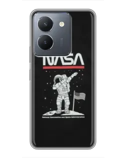 Чехол для Vivo Y36 с картинкой «NASA — шагаем по Луне» Чехол для Vivo Y36 с картинкой «NASA — шагаем по Луне»