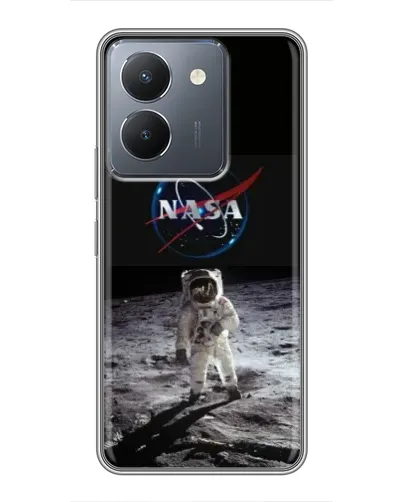 Чехол для Vivo Y36 с картинкой «Астронавт на Луне»