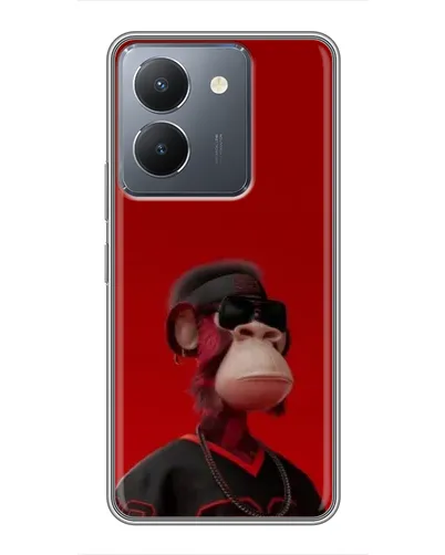 Чехол для Vivo Y36 с картинкой «Bored Ape в красном» Чехол для Vivo Y36 с картинкой «Bored Ape в красном»
