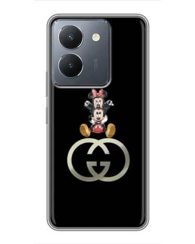 Чехол для Vivo Y36 с картинкой «Минни Маус на лого»