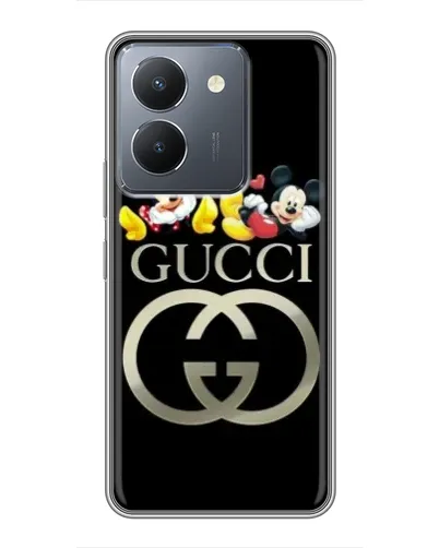 Чехол для Vivo Y36 с картинкой «Gucci — герои Disney»