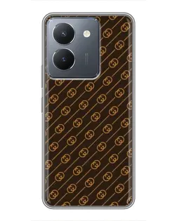 Чохол для Vivo Y36 з картинкою «Gucci — золоті діагоналі» Чохол для Vivo Y36 з картинкою «Gucci — золоті діагоналі»