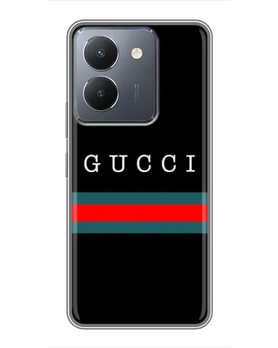 Чехол для Vivo Y36 с картинкой «Gucci — красный пояс»
