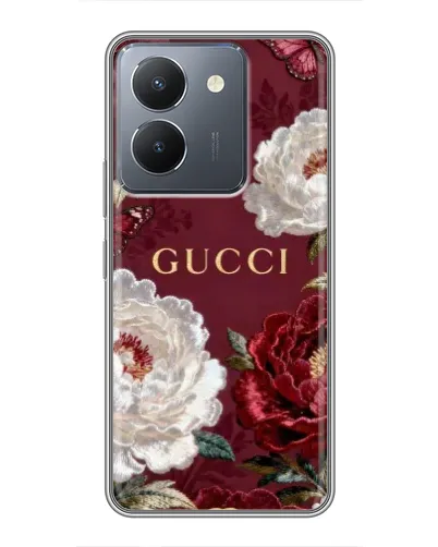 Чехол для Vivo Y36 с картинкой «Gucci — бордовые розы» Чехол для Vivo Y36 с картинкой «Gucci — бордовые розы»