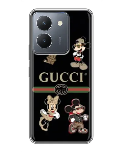 Чехол для Vivo Y36 с картинкой «Gucci — герои Disney и монограмма» Чехол для Vivo Y36 с картинкой «Gucci — герои Disney и монограмма»