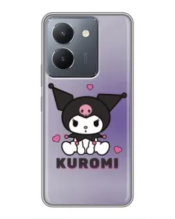 Чохол для Vivo Y36 з картинкою «Kuromi — фіолетовий арт»