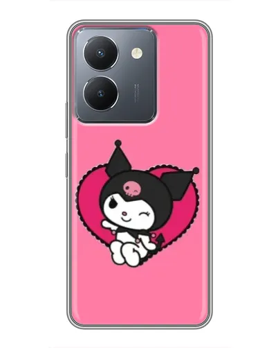 Чехол для Vivo Y36 с картинкой «Kuromi — любовь в сердце»