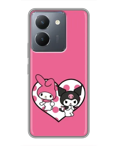Чехол для Vivo Y36 с картинкой «Kuromi и My Melody»