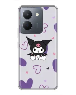 Чохол для Vivo Y36 з картинкою «Kuromi та лавандові серця»