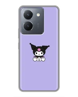 Чохол для Vivo Y36 з картинкою «Kuromi — фіолетовий мінімалізм»
