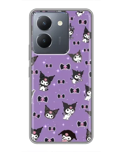 Чехол для Vivo Y36 с картинкой «Kuromi — паттерн»