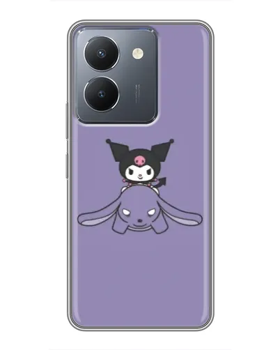 Чехол для Vivo Y36 с картинкой «Kuromi на лиловом фоне»