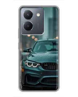 Чохол для Vivo Y36 з картинкою «BMW у вогнях міста»