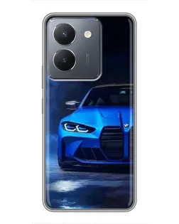 Чохол для Vivo Y36 з картинкою «Блакитна BMW M4»