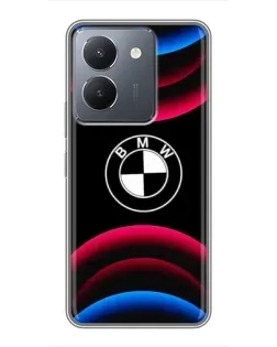 Чохол для Vivo Y36 з картинкою «Логотип BMW та неонові дуги»
