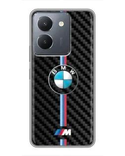 Чохол для Vivo Y36 з картинкою «Емблема BMW та карбон»