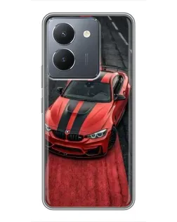 Чохол для Vivo Y36 з картинкою «BMW на червоній доріжці»