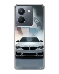 Чохол для Vivo Y36 з картинкою «BMW в білому диму»